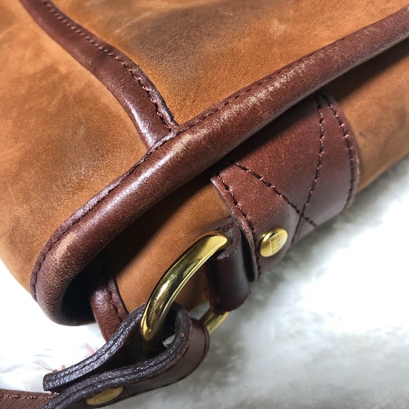 Cesti Tan Suede and Leather Crossbody Bag - Picture 8 of 8